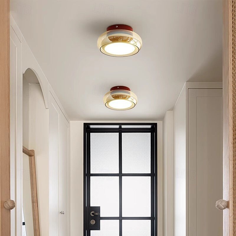 LED Ceiling Light 1-Light 20cm Ring Design Flush Mount Lights Metal Ceilling Light for Corridor Porch Bar Creative Loft Balcony Lamps  110-240V2