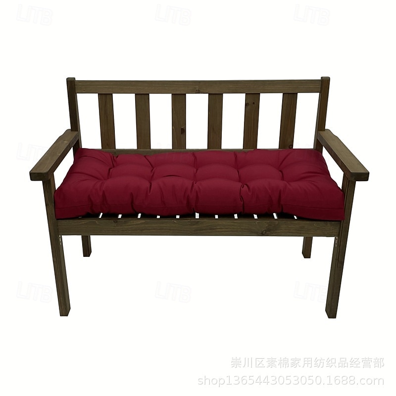 Bench Cushion Waterproof, Patio Bench Outdoor Cushions Soft Rocking Chairs Pad, Bench Cushion Tufted 2 Ties Bench Cushions for Indoor/Outdoor Furniture3