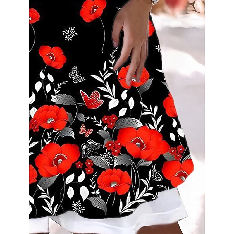 Women's Midi Dress Tank Dress Fashion Classic Outdoor Daily Weekend Regular Fit Graphic Sleeveless Crew Neck Black Summer Spring Fall4