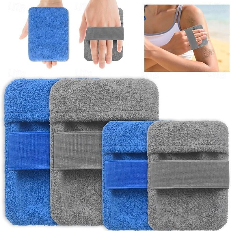 4Pcs Sand Remover for Beach, Sand Remover Bag, owder Pouch Sand Remover Brush for Beach Vacation Camping Essentials (Not Contain Talc Powder)