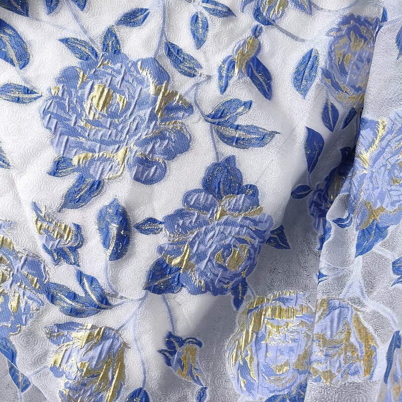 A-Line Evening Gown Brocade Formal Wedding Guest Celebrity Style Floor Length Short Sleeve Shirt Collar Belt / Sash Polyester with Floral Print Wedding Guest Dress3