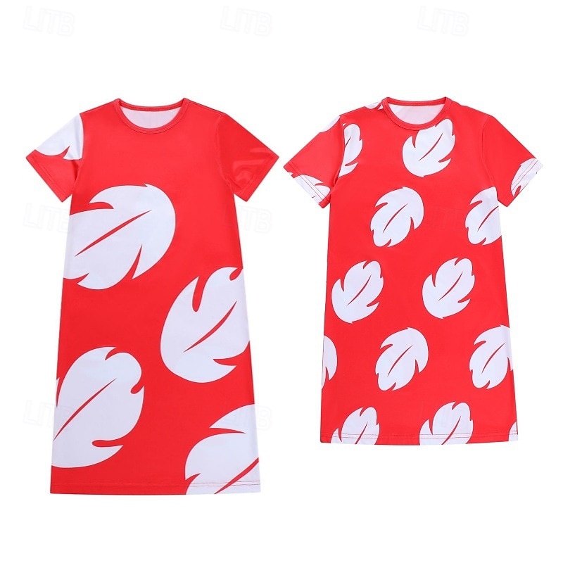 Lilo Cosplay Costume Cosplay Movie Cosplay for Women's Girls' Kid's Adults' Halloween Carnival Party3