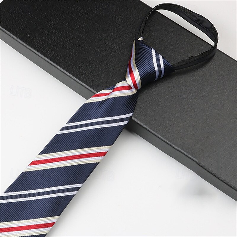 Men's Neckties Fashion Business Jacquard Stripes Wedding Party Daily Wear3