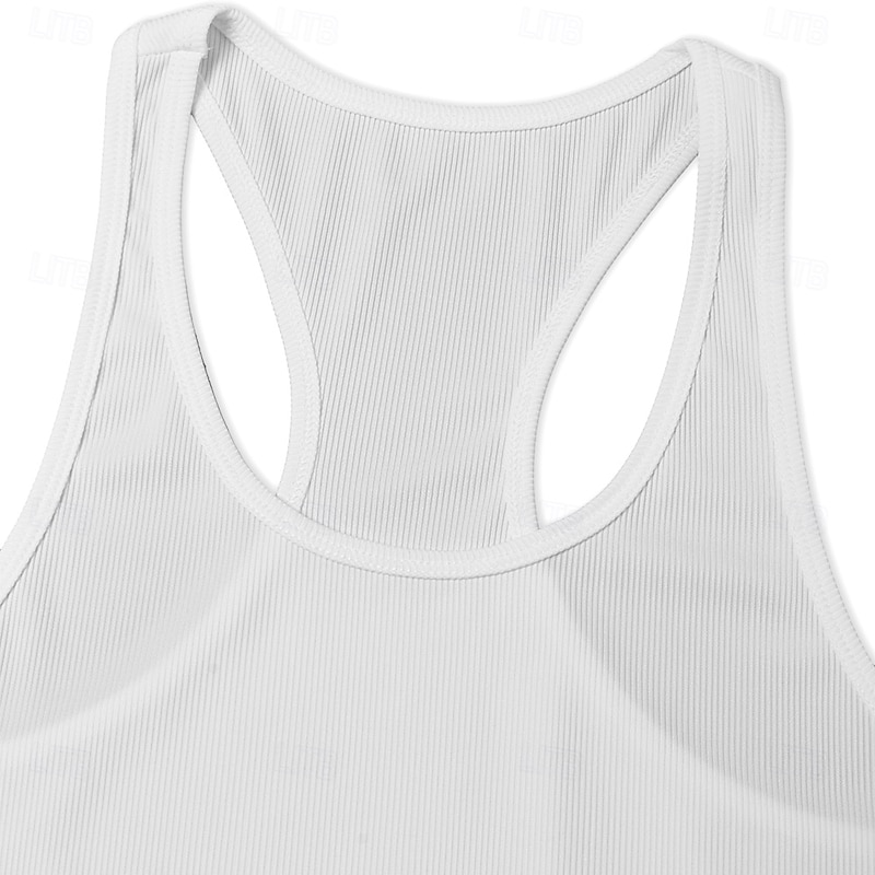 Men's Tank Top Undershirt Muscle Shirt Wife beater Shirt Sleeveless Scoop Neck Crewneck Summer Solid Color Pit Strip Fashion Designer Sporty Ribbed Plain Outdoor Casual Going out Black White Royal4