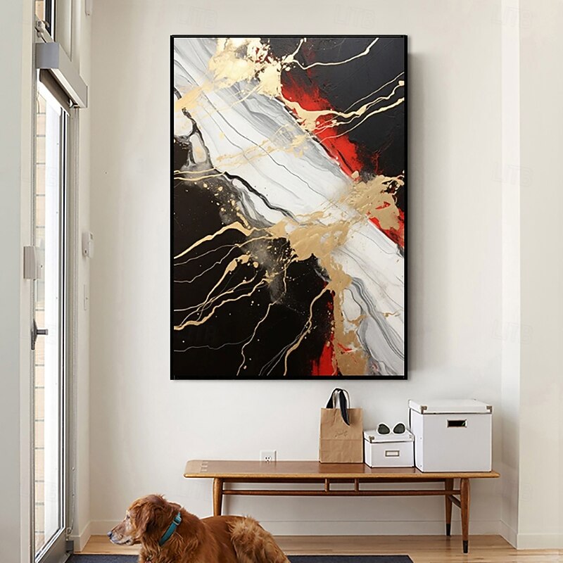 Handmade Oil Painting Canvas Wall Art Decoration Simple Abstract Gold for Home Decor Stretched Frame Hanging Painting/Rolled Frameless Unstretched Painting4