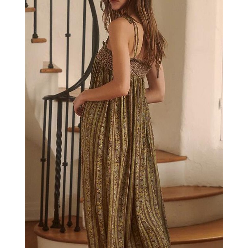 Women's Normal Jumpsuit Streetwear Floral Sleeveless U Neck Print Daily Weekend Regular Fit Black White Purple Summer4