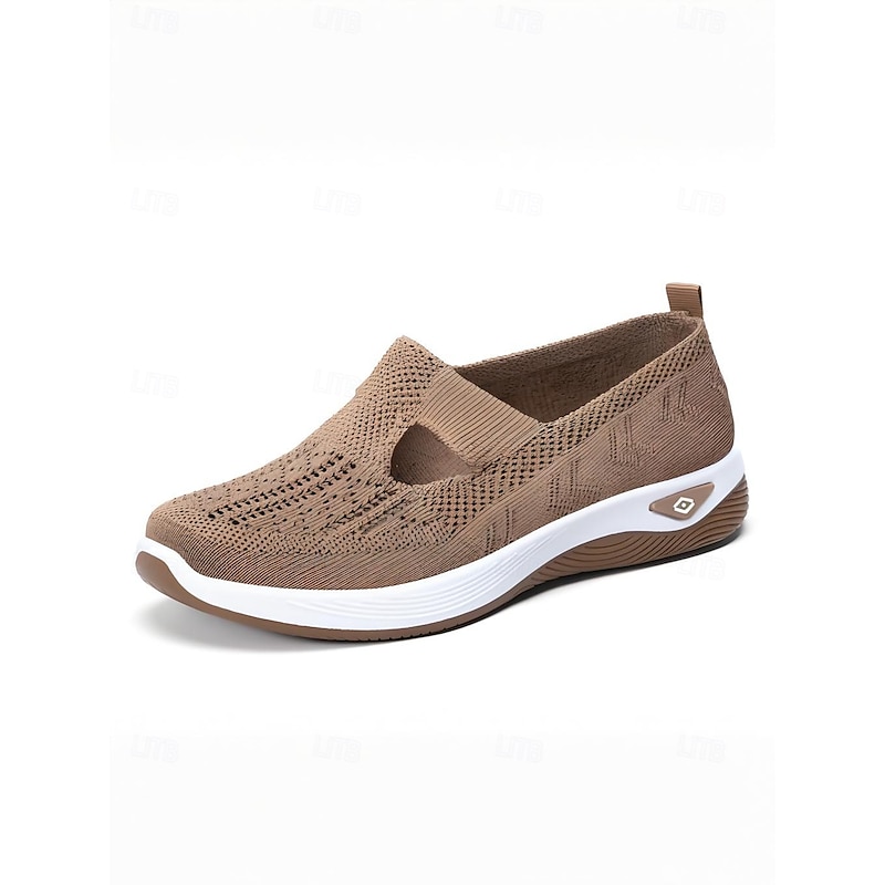 Women's Green Slip-On Athletic Sneakers with Breathable Mesh, Arch Support, Perfect for Walking and Casual Wear 21