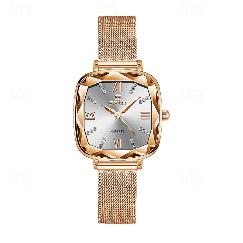 Retro Square Dial Women's Quartz Watch – Elegant Alloy Strap, Fashion Style, IPX7 Waterproof, Casual Daily Wear, Ideal Gift for Ladies4