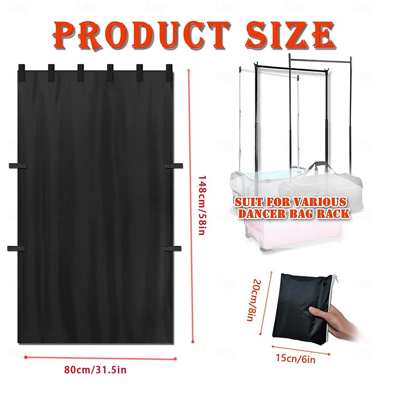 Privacy Curtain for Dance Bag Suitcase Portable Changing Room Privacy Curtain Without Rack Partition Screens for Dancer Backstage Accessories, Camping, Window Shades2