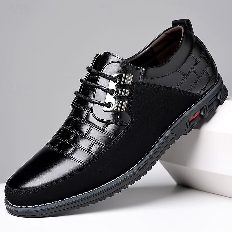 Men's Black and White Faux Leather Sneakers with Sporty Design – Comfortable and Fashionable Footwear for Casual Days, Travel and Weekend Outings4