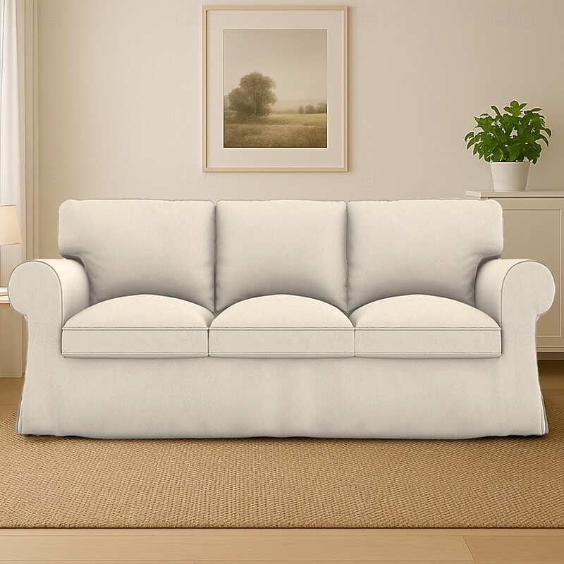 Waterproof Sofa Cover Solid Color Quilted Polyester Slipcovers4