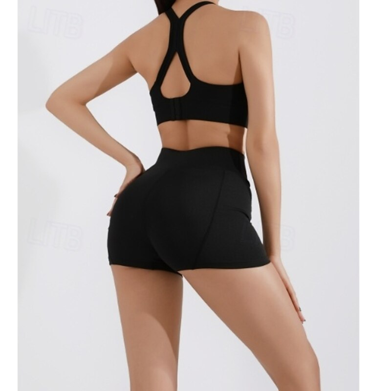 Women's EU / US Size Workout Pants Cozy Leggings Athleisure Workout Short Medium Waist Simple Letter Outdoor Sports Micro-elastic Daily Wear Gym Ash Black 1# Coffee Summer Spring Skinny2