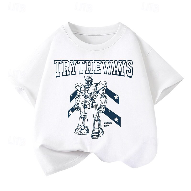 100% Cotton Kids Girls' 1 2 3 Cartoon Printed T shirt Tee Crew Neck Short Sleeve Outdoor Vacation Daily Classic Casual Print Summer4