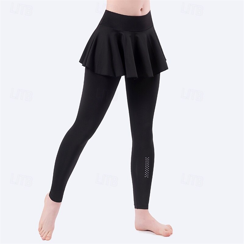Women's Solid Colored Tennis Skirt with Leggings Pleated Side Pockets Quick Dry Tennis Golf Pickleball Bottoms Black Tennis Clothing2
