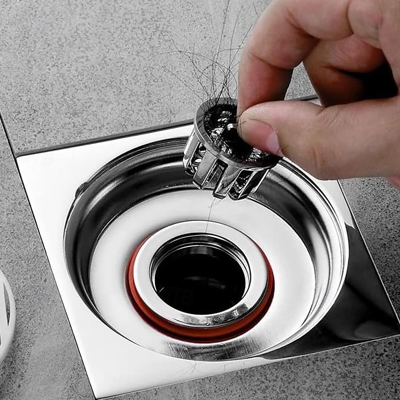 2PCS Shower Bathroom Kitchen Floor Drain Anti-backflow One-Way Drain Sewer Anti-Odor Cover Drain Plug for Pipes Tubes in Toilet Bathroom Kitchen4