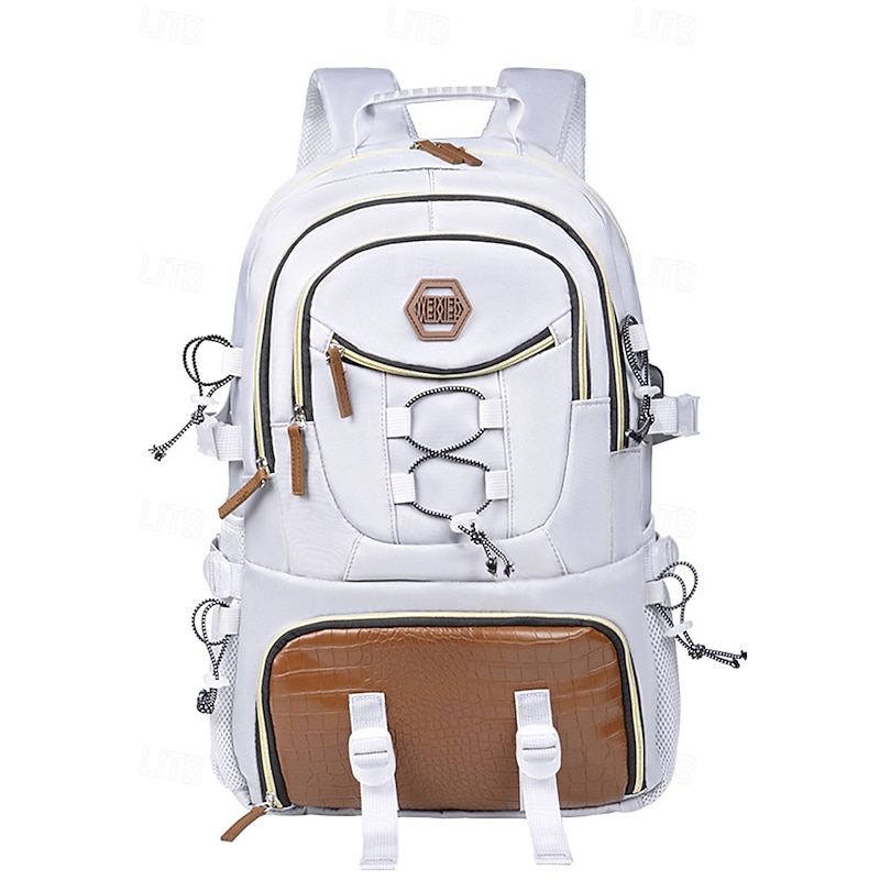 Men's Large Capacity USB Charging Backpack with Shoe Compartment, Water-Resistant Oxford School Bag for College Students and Outdoor Travel3