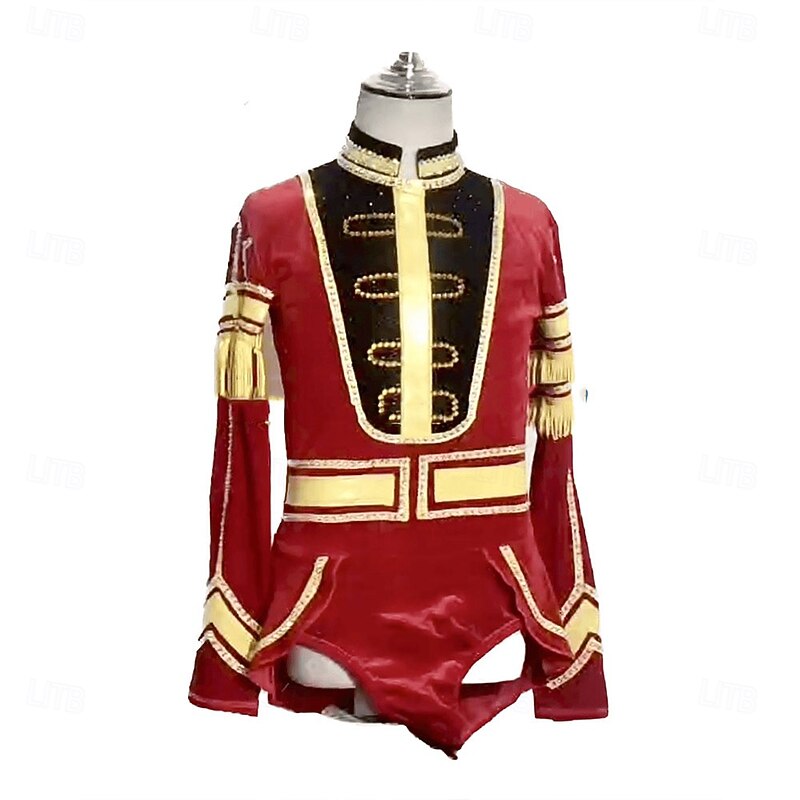 Men's Boys Ice Skating Tops Black Thumbhole Halo Dyeing High Elasticity Training Competition Skating Wear Classic Crystal / Rhinestone Long Sleeve Ice Skating Figure Skating