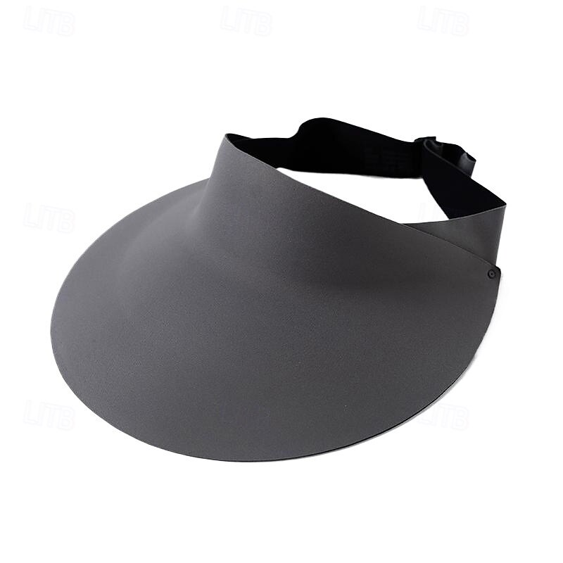 Tennis Sport Visor Sun Visor Men's Solid Colored Classic Fashion Adjustable UV Sun Protection Breathable for Tennis Baseball Running Summer Dark Grey Black Khaki2