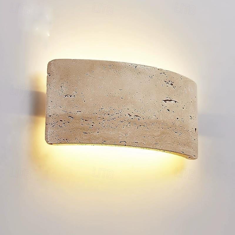 Wabi-sabi Stone LED Wall Sconce Lamp LED Atmosphere Light Staircase Courtyard Retro Balcony Bathroom 110-240V2