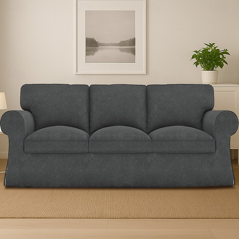 Waterproof Sofa Cover Solid Color Quilted Slipcovers For Pets3