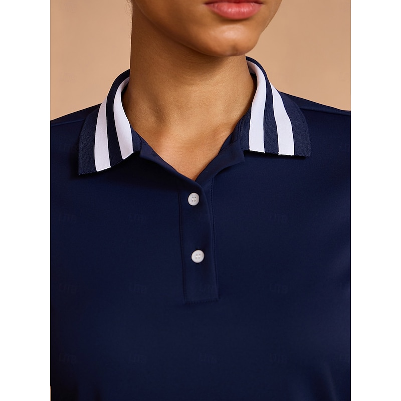 Women's Golf Polo Shirt Black Pink Dark Navy Short Sleeve Ladies Golf Attire Clothes Outfits Wear Apparel3