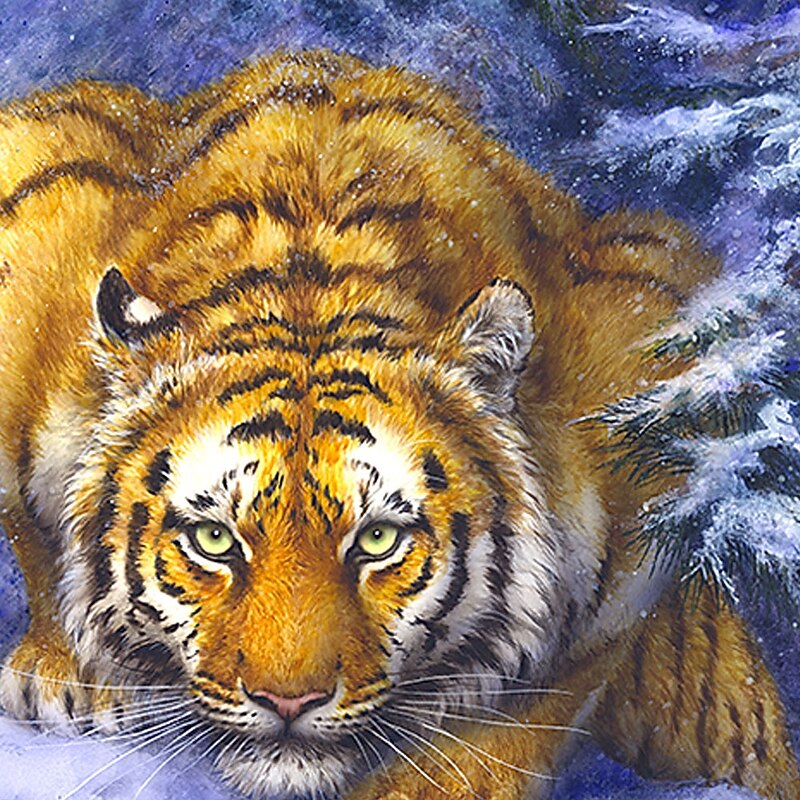 Kayomi Harai Men's 3D Tiger T Shirt Short Sleeve T shirt 3D Print Crew Neck Shirt Exaggerated Designer Artistic Party Street Casual Purple Summer Spring All Seasons Clothing Apparel S M L XL XXL XXXL2