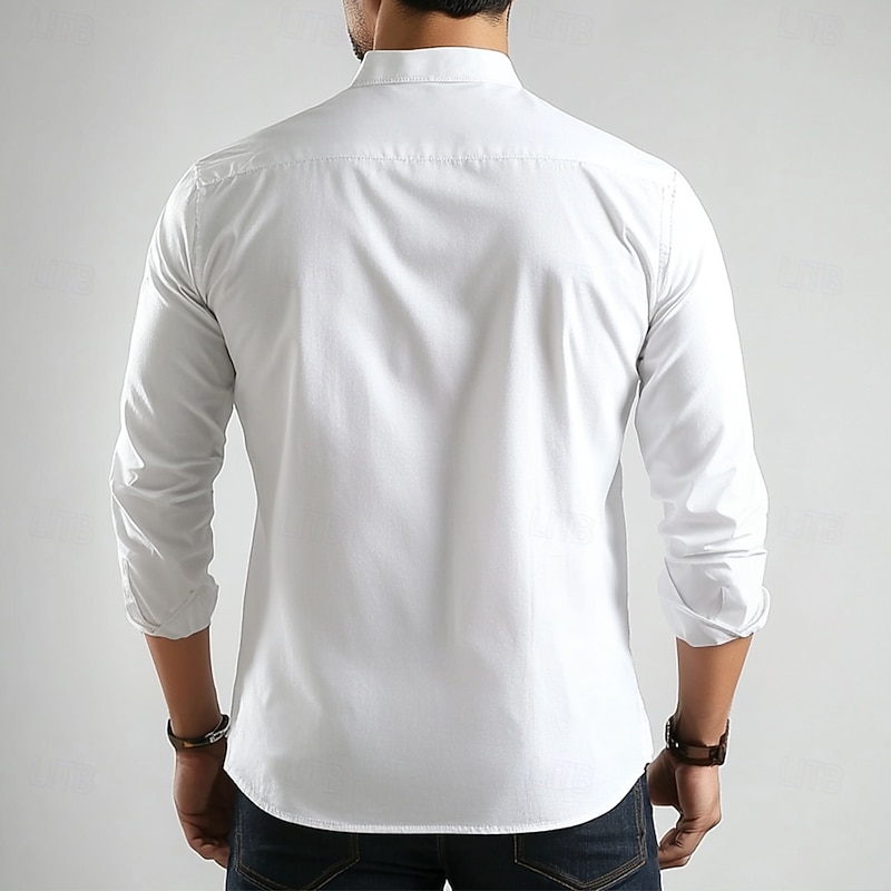 Bastille Day Men's Patriotic French Flag Shirt Summer Hawaiian Shirt Button Up Shirt Long Sleeve Hawaiian Outdoor Holiday Summer Spring Turndown 3D Print Linen Like Shirt White2