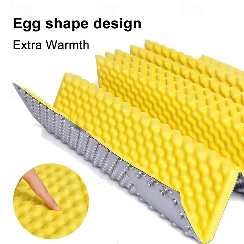 Moisture-proof Mat Outdoor Camping Mat Thick Waterproof Picnic Mat Portable One-person Folding Aluminum Egg Trough Sleeping Mat Lunch Break3