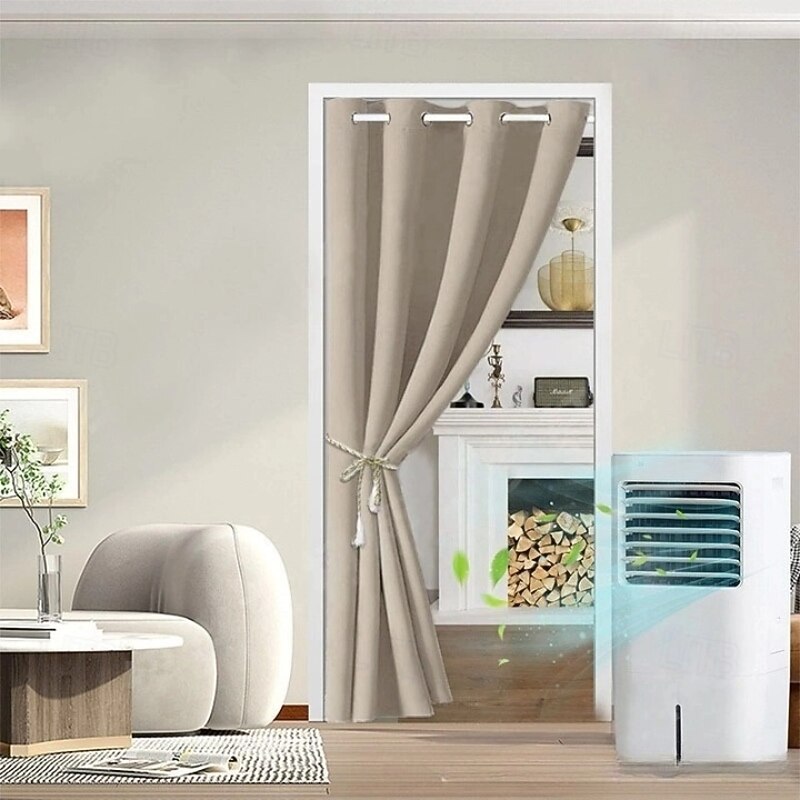 Doorway Curtain Blackout Closet Curtains Thermal Insulated Privacy Grommet Door Curtains for Room Divider, Hallway, Window4