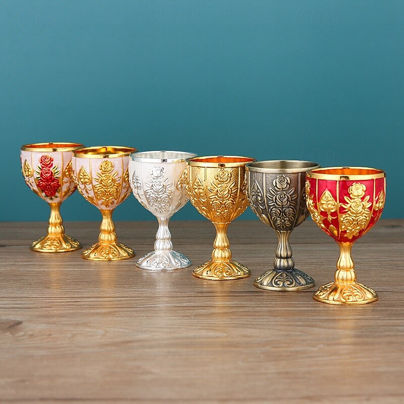 Vintage Shot Glass Set, Unbreakable Decorative Liquor Cups for Wedding Toast, High-End Retro Small Drinking Glasses for Home Bar or Party Display 2025