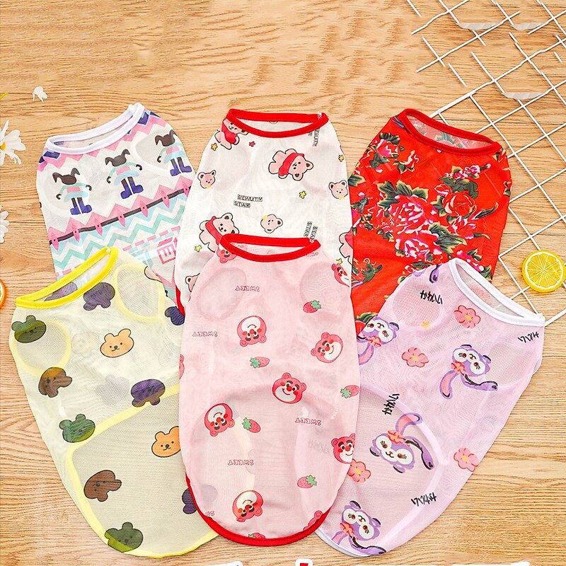 Dog Shirts Quick Dry Soft Stretchy Pet T-Shirts with Reflective Label Tank Top Sleeveless Vest Sun Protection Dog Clothes for Small Dogs Medium3