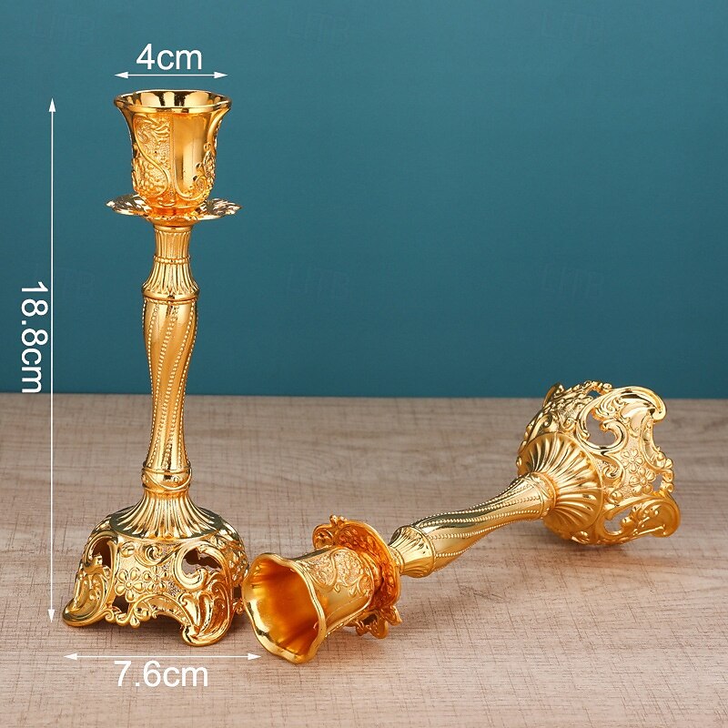 Vintage Crystal Candle Holder, European Style Single Head Candlestick for Romantic Dinner, Wedding Table Decor or Luxurious Home Ornament3