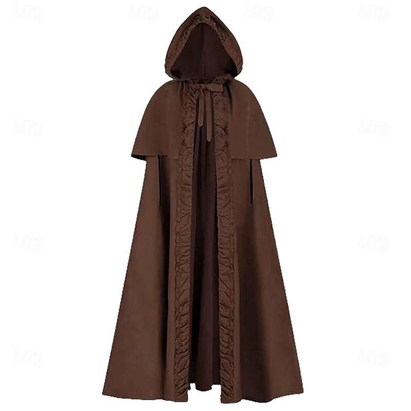 Retro Vintage Medieval 17th Century Cloak Lady Outlander Fancy Dress Women's Viking Masquerade Party Adults Cloak4