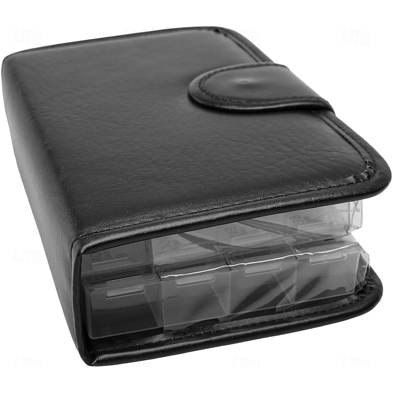 14-Day Pill Organizer with PU Travel Case, Weekly AM/PM Pill Box, 56 Compartments, Portable Medicine Container for Day and Night Pills4