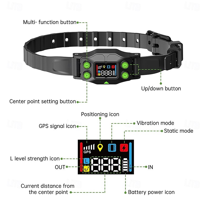 Dog Training Wireless Fence Wireless Dog 3 Modes Beep Vibration Dog Waterproof Portable Wireless Rechargable Safety Nylon ABSPC Electronic Behaviour Aids Obedience Training For Pets2