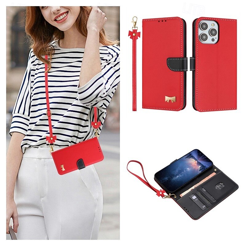 Phone Case For iPhone 17 Pro Max 17 Air 16 15 14 Pro Max Plus 16e 13 12 11 Pro Max Wallet Case Flip Cover with Wrist Strap Shockproof PC PU Leather3