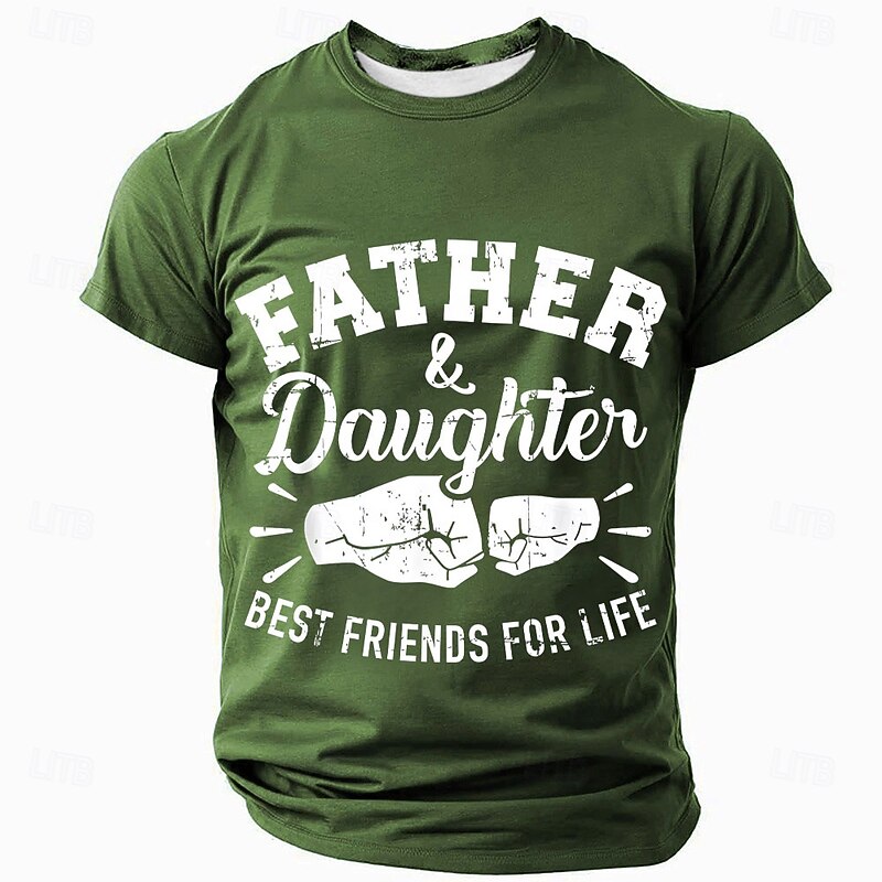 Men's Funny Slang Father T Shirt Short Sleeve T shirt 3D Print Crew Neck Shirt Fashion Daily Basic Street Casual Daily Black Red Blue Summer Spring Clothing Apparel S M L XL XXL XXXL2