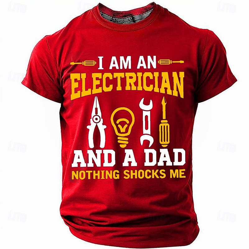 Men's Electrician Dad T-Shirt - Funny 