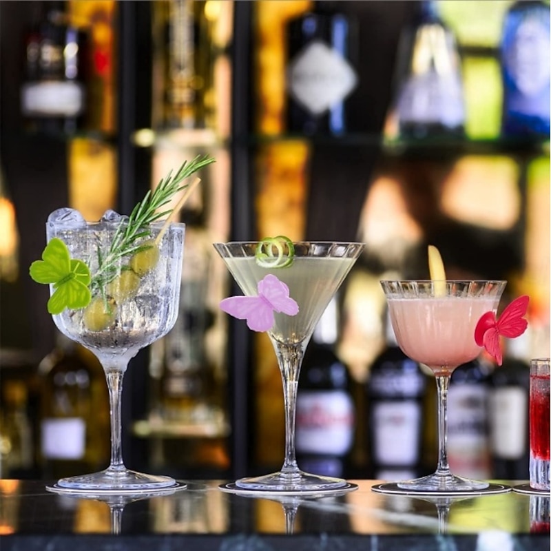 Silicone Butterfly Wine Glass Charms, 10-Color Set of Creative Wine Glass Tags for Parties and Gatherings2