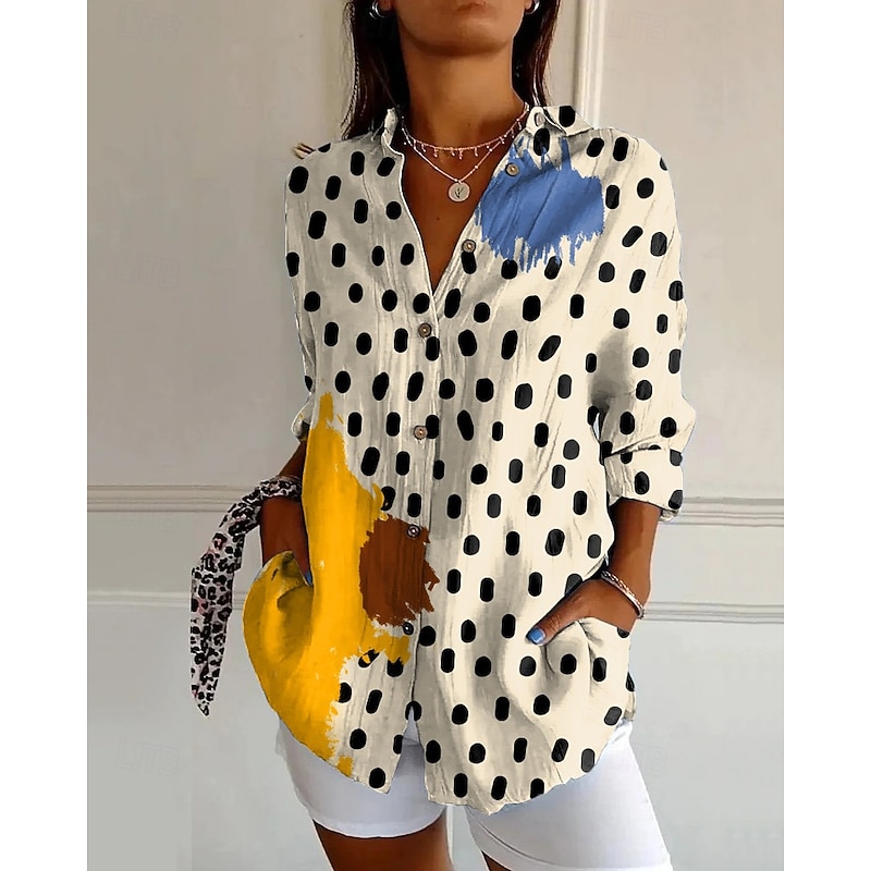 Women's Shirt Flower Daily Stylish Basic Half Sleeve V Neck Regular Tops Daily Holiday Print Yellow Pink Beige Spring Fall2