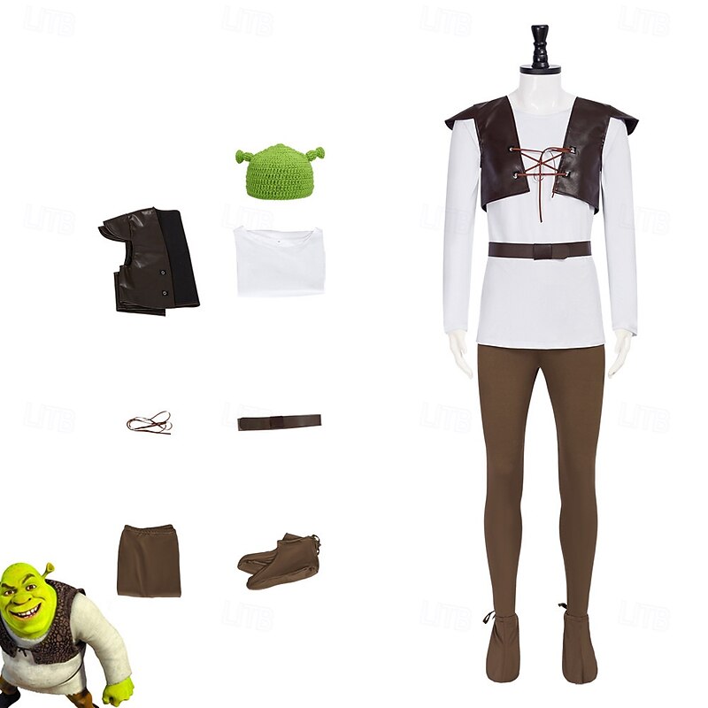 Shrek Cosplay Cosplay Costume Outfits Party Movie Cosplay for Men's Adults Masquerade Masquerade4