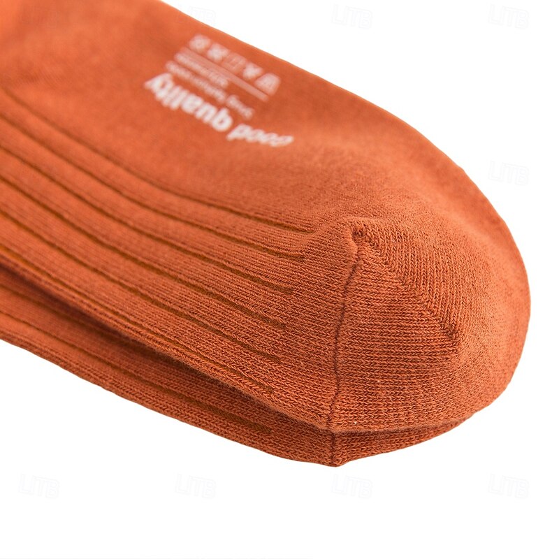 Men 1 Pair Socks No Show & Liner Socks Black White Color Plain School Formal Outdoor Medium Summer Spring Fall Daily Casual4