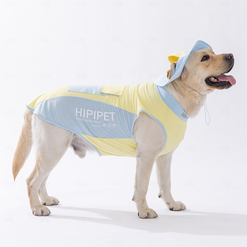 Dog Shirts Quick Dry Soft Stretchy Pet T-Shirts with Reflective Label Tank Top Sleeveless Vest Sun Protection Dog Clothes for Large Dogs