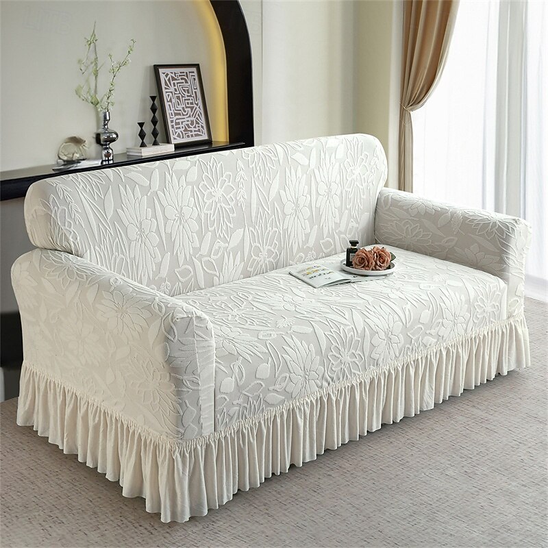 Sofa Cover Floral Jacquard Jacquard Slipcovers3