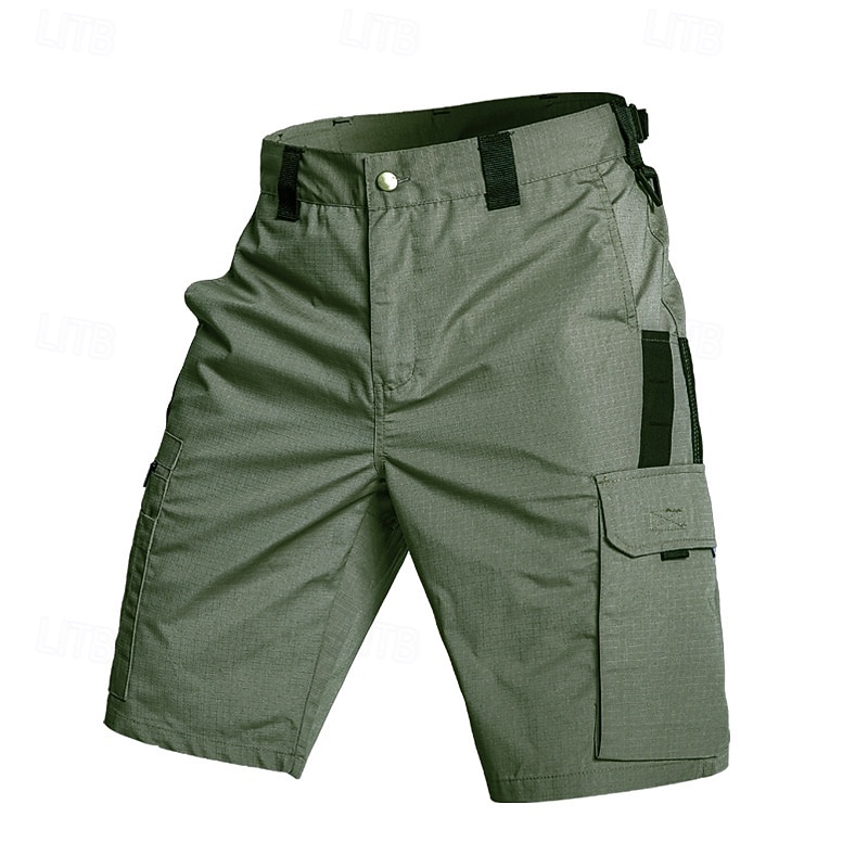 Men's Tactical Shorts Cargo Shorts Camo Shorts Shorts Multi Pocket Flap Pocket Plain Camouflage Comfort Wearable Knee Length Outdoor Sport Daily Fashion Casual Black Green - Main Image