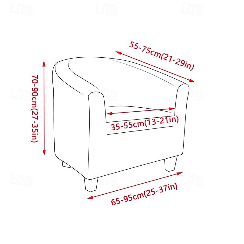 Geometric Club Chair Cover Slipcover Tub ArmChair Cover Non Slip Furniture Protector with Elastic Bottom Super Soft Couch Cover for Hotel Bar Counter Living Room2