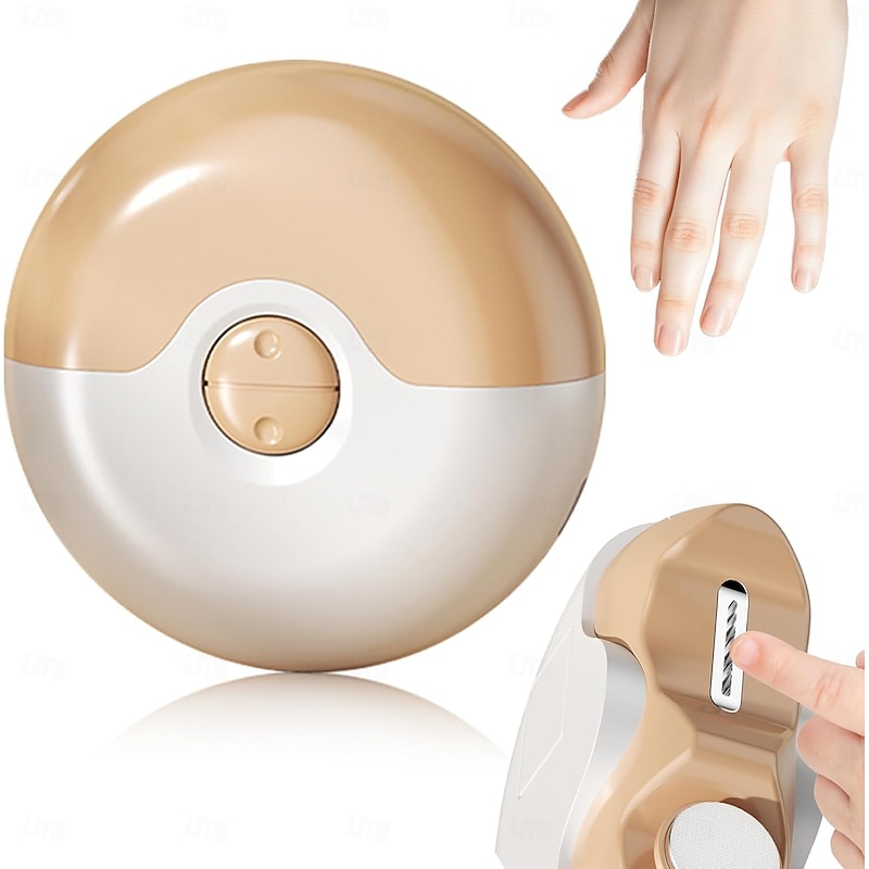 2 in 1 Electric Polishing Automatic Nail Clippers for Baby and Elderly, Rechargeable Nail Trimmer with Safe Anti-Pinch Design, Nail Care Grooming Tool