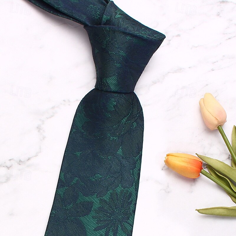 Men's Neckties Fashion Business Jacquard Print Florals Wedding Party Daily Wear4