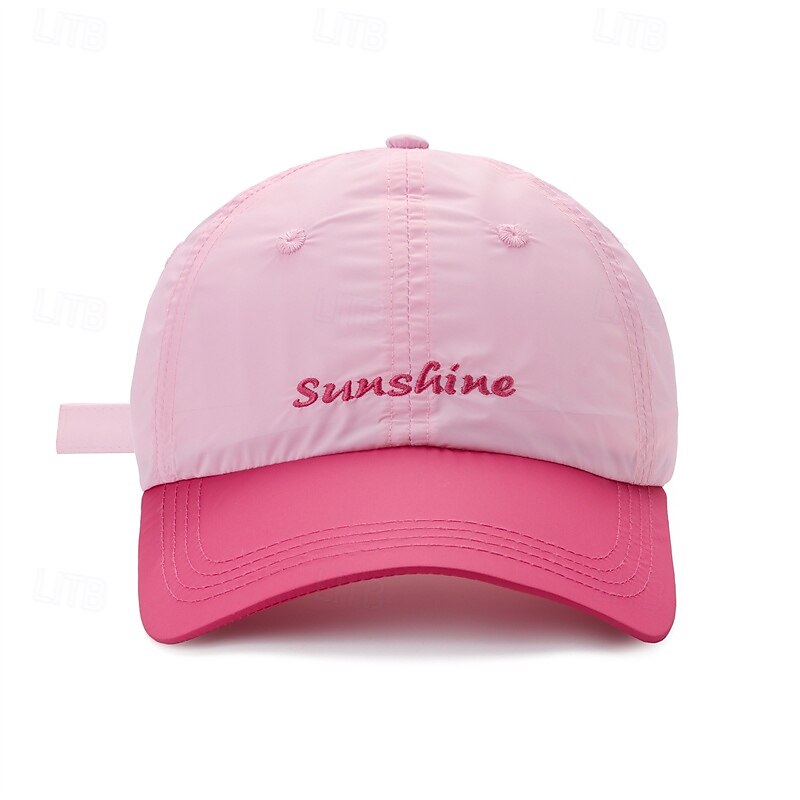 Baseball Cap Tennis Cap Men's Cap Multi Color Patchwork Breathable Quick Dry for Tennis Baseball Running Summer White Pink Red2