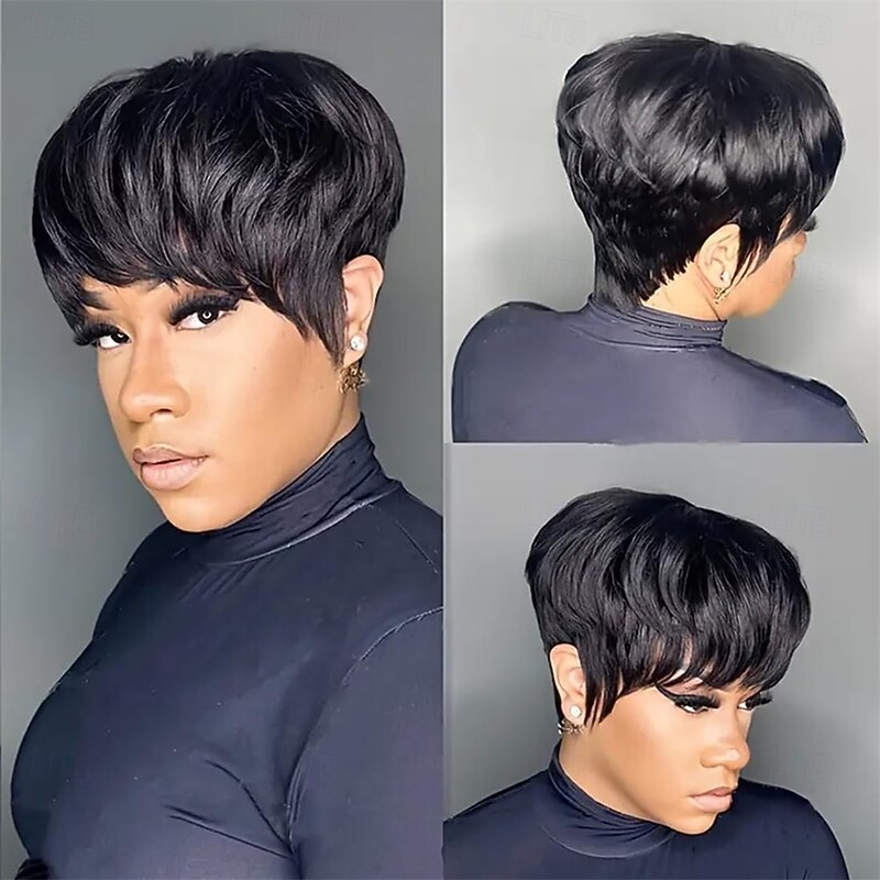 Pixie Cut Wig Synthetic Wig for Black Women Pixie Short Layered Wigs For Women4